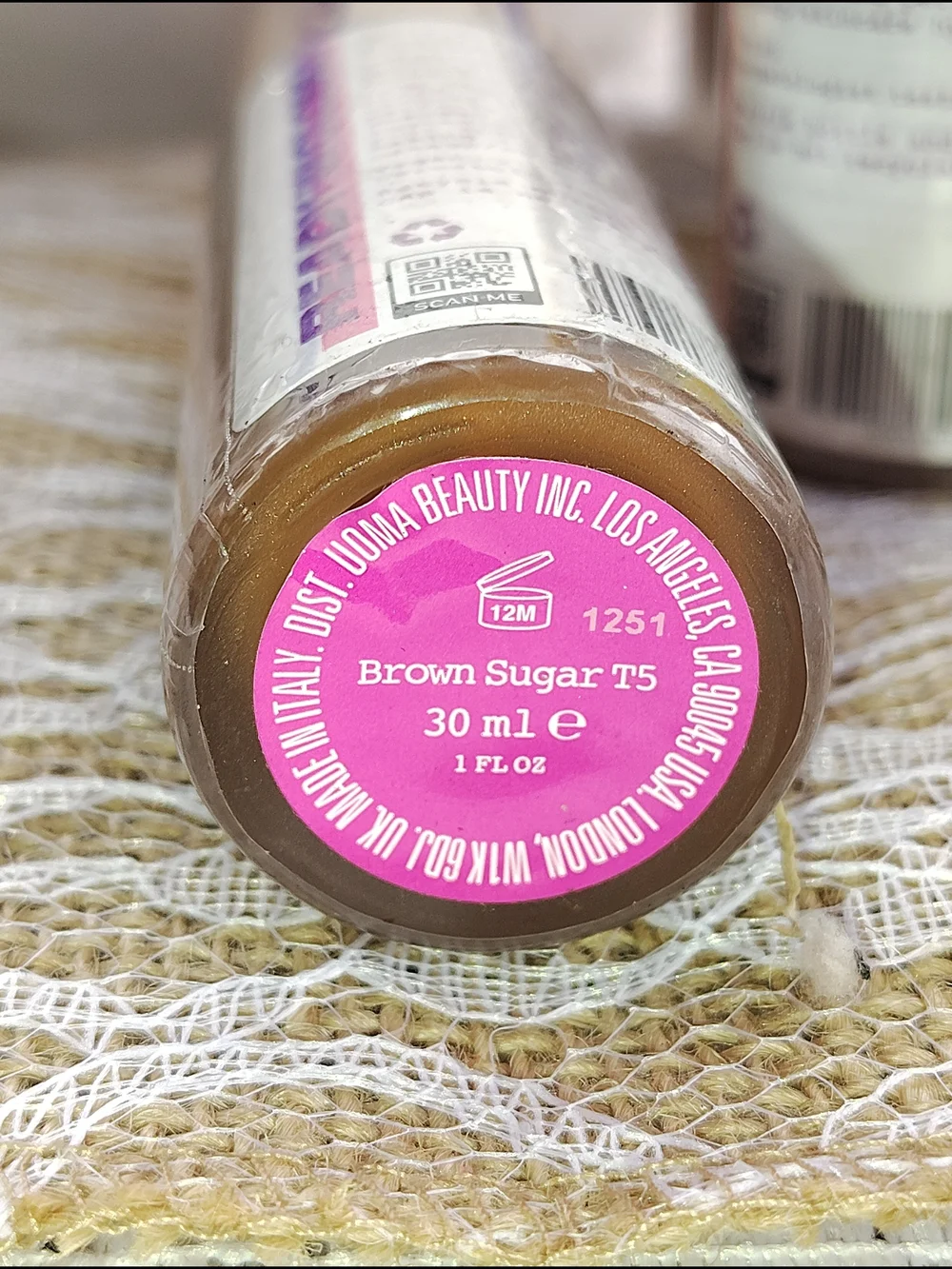 UOMA by Sharon C Flawless IRL Skin Perfecting Foundation Brown Sugar T5 1oz NEW